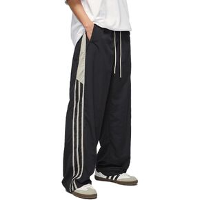 Unisex Y2k Parachute Pants Vintage Baggy Pants Track Pants Y2k Elasitc Waist Relaxed Track Pant for Men and Woman
