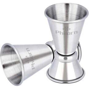 Philorn Bell Jigger for Bartending, Cocktail Jigger 2 OZ 1 OZ with Measurements Inside, Premium 304 Stainless Steel Shot Measure Double Jigger Bar Liquor Measuring Jigger