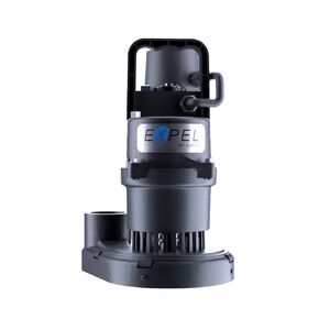 Barnes 130234A Model ESB33 Expel Submersible Sump Pump - High-Efficiency for Residential Use, Cast Iron Vortex Impeller, 1/3 HP, 45GPM, Integral Float Switch, 9-Foot Waterproof Cord, Black