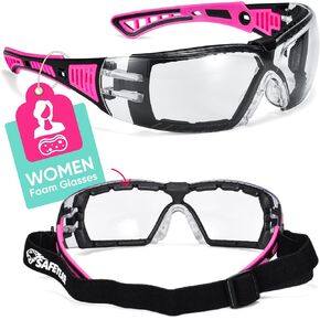SAFEYEAR Women's Anti Fog Safety Goggles Glasses with HD Anti Scratch Resistant Lenses Work Goggles for Nurse Eye Protection