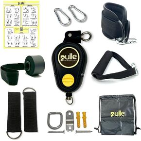 Pulle PT1 - Portable Cable Trainer, All-in-One Home Gym Solution, Glutes, Chest, Thighs, Shoulders, Biceps, Triceps, Back - Replace Resistance Bands and Dumbbells! Physical Therapist Approved - HSA