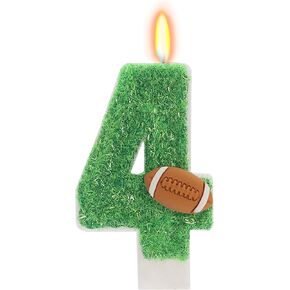 Birthday Candle for Cake, Football Number 1 Cake Candles, 2.76 inch Rugby Number 1 Happy Birthday Candle, Cake Topper Decoration for Birthday Party (Number 1)