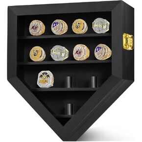Military Challenge Coin Display Case with LED 11x14IN, Medal Shadow Box with HD Acrylic Glass, Removable 2 Groove Shelves, Wall Mount Coin Collection Holder for Casino Poker Chips Exquisite Souvenirs