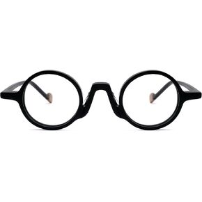 Zeelool Retro Acetate Glasses Round Eyewear for Unisex Frame with Non-prescription Clear Lens ZJGA754158