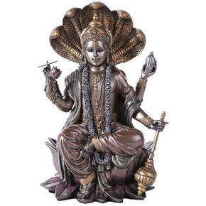 Pacific Giftware Eastern Hindu God Vishnu Decorative Statue Narayana The Preserver and Protector Figurine Panchayatana Puja Supreme Deity Enlightenment