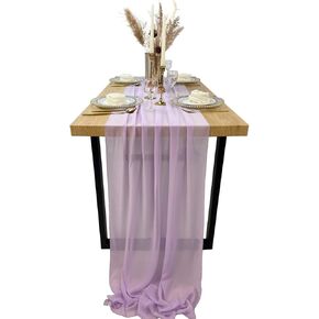 مفارش طاولة من الشيفون، مفارش طاولة زفاف شفافة ورومانسية، زينة لحفلات الزفاف (أحمر، 10 أقدام) in Kuwait