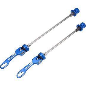 X AUTOHAUX 2 Pcs Bike Bicycle Quick Release Axles Skewers Lever Front Rear Bike Axle Wheel Hub 15cm 5.91" 18.5cm 7.28" Blue for MTB Moutain Road Bike