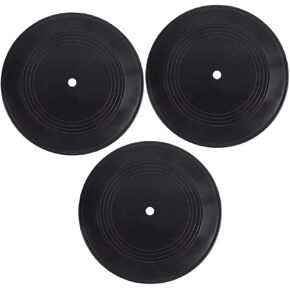BESPORTBLE 3 Pcs Vinyl Record Decoration Hip Hop Vinyl Records Blank Flag Blank CD Record Cutouts Record Wall Decor Vinyl Record Decorations Home Vinyl Records Fake Records Decoration Black