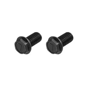 Flanged Hex Head Bolts (M7x16mm) 4pcs, Left Hand Hexagon Bolt Fully Thread Screw - for House Construction Hardware Fasteners