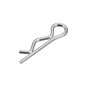uxcell Clip Pins 1.8mm Wire Carbon Steel 35mm Length Trailer R Shaped Spring Cotter Tractor Mower Fastener Hardware Silver Tone 100pcs