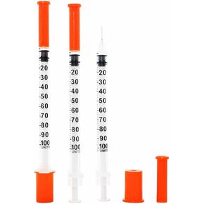 1ml/cc 31G Syringe 5/16" (8mm) Needle, Disposable Individual Package Pack of 50