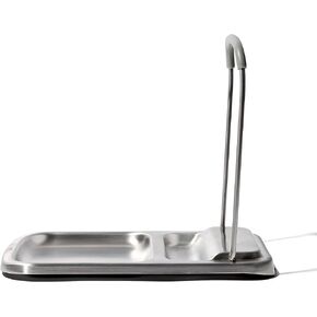 OXO Spoon Rest with Lid Holder, 3x4x1in, Stainless Steel
