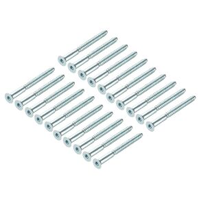 uxcell Furniture Confirmat Screw 7x85mm Hex Socket Wood Screws Zinc Plated 20pcs