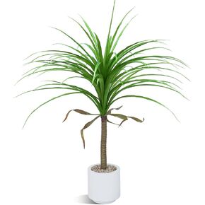 Aritificial Tree 4.3Ft Faux Dracaena Draco Agave Plants in Stable Pot for Home Decor Outdoor or Indoor Office Decoration Housewarming Gift in Kuwait