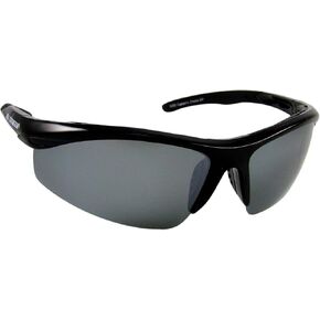 Sea Striker Captain's Choice Polarized Sunglasses with Black Frame,Silver Mirror and Grey Lens (Fits Medium to Large Faces)
