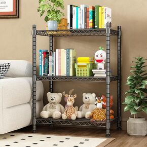 Homeiju 4 Tier Shelving Unit,Heavy-Duty Height Adjustable Storage Rack 1300 LBS Capacity with Adjustable Feet ,Metal Storage Shelves Wire Shelf for Kitchen Garage Laundry ,13.77"D x 35.43"W x 54.33"H