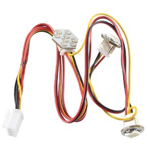 FYSETC Voron2.4 SB Stealthburne RGBW-LED: Upgrade RGBW Mini Button PCB LED Installed with PTFE Cable XHB2.54 3P Compatible with VoronTrident StealthBurne Extruder DIY 3D Printer Hotend