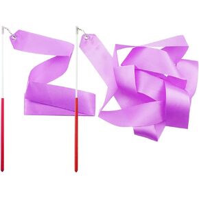 عبوتان من عصا الجمباز الإيقاعي لثناء الرقص للأطفال، عروض المواهب التدويرية للرقص الفني (لون أرجواني) in Kuwait