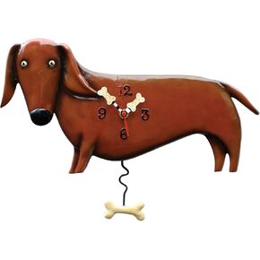 Allen Design Wall Clock Oscar (Dachshund) Allen Clock Pendulum Clock Dachshund Dog