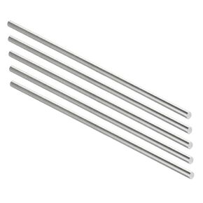 Eowpower 5 Pieces 3/8" Aluminum Round Rod 6061 T6511 Solid Extruded Rods 12 Inch Long .375" Diameter
