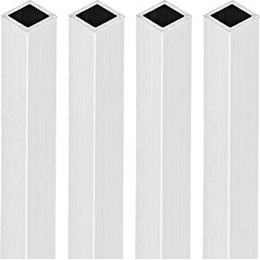8mmx8mmx1mmx200mm (Width x Wall Thickness x Length) Square Tube - 4Pack - Good for Industrial Housing Construction - 6063 Aluminum Square Tubing