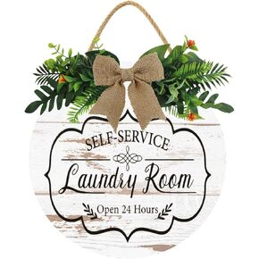 Laundry Signs Wall Art Laundry Room Sign | Rustic Laundry Rules Prints Signs Framed,Laundry Room Sign Rustic Wood Sign Vintage Look Home Bathroom Wash Room Hanging Sign Plaque 12x12Inch