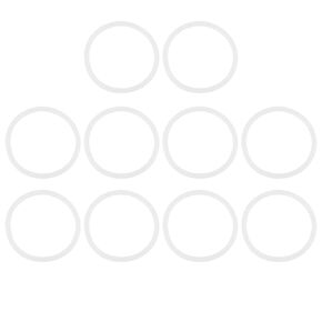 X AUTOHAUX Silicone O-Rings, 50mm OD 43mm ID 3.5mm Width VMQ Seal Gasket for Compressor Valves Pipe Repair, White, Pack of 10