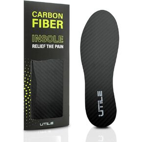 UTILE Carbon Fiber Insole (1 Pair) Rigid Shoe Insert for Turf Toe, Foot Fracture and Arthritis, Mortons Toe, Hallux Rigidus, Limitus - Orthotic Shoe Stiffener Insert Alternative to Post Op Shoe (XXL)