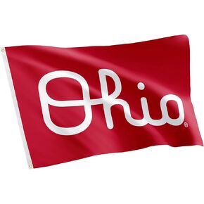 Desert Cactus Ohio State University Flag Buckeyes OSU Flag Banners 100% Polyester Indoor Outdoor 3x5 feet Flags (Style 5)