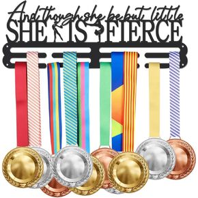 SUPERDANT Combined Gymnastics Medal Hanger Beam Vault Bars Floor Medal Holder with 12 Lines Sturdy Steel Award Display Holders for 60+ Medals Wall Mounted Medal Display Racks for Ribbon Lanyard