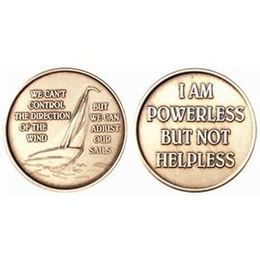 We Cant Control the Wind But We Can Adjust Our Sails - Bronze Sailing Medallion - Powerless Not Helpless