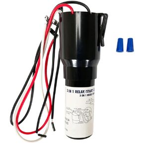 Appli Parts 3 in 1 Solid State Hard Start Relay Capacitor Overload 1/4-1/3Hp 115V UL SA44719 APTO-410