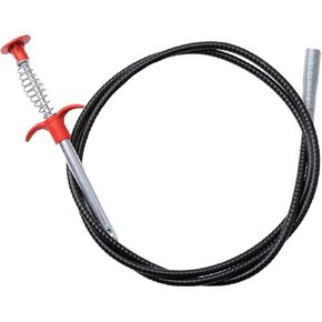 Pipe Cleaning Tool, 155cm/61inch Long Drain Unblocker Wire Tool Pipe Dredging Tool Kitchen Sink Claw Pick Up Tool Flexible Hair Drain Clog Remover for Kitchen Bathroom Toilet