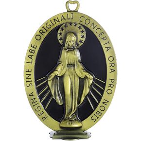 KOMI Home Blessing and Protection 5" Large Saint Benedict Medal Statue, St Benedict Medals for Wall Hanging