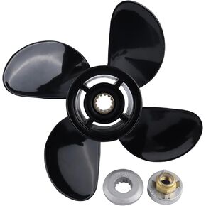 10.1 X14 Outboard Boat Propeller Fit for Mercury Engines 25-70HP 4-Blade Aluminum Replace OEM#48-73138A45|13 Tooth RH