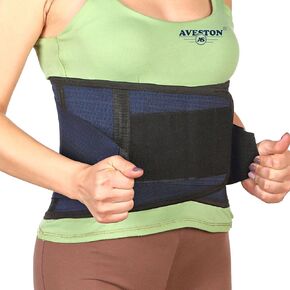 AVESTON Back Support Lower Back Brace provides Back Pain Relief - Breathable Lumbar Support Belt for Men and Women Keeps Your Spine Straight and Safe - Large Size 38 inch - 45 inch at Navel Level
