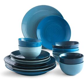 Siterra Artist's Blend 16-Piece Casual Mixed Stoneware Dinnerware Set (Service for 4)