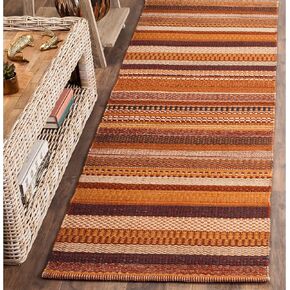 SAFAVIEH Kilim Collection Runner Rug - 2'3" x 8', Rust, Handmade Flat Weave Wool, Ideal for High Traffic Areas in Living Room, Bedroom (KLM951B)
