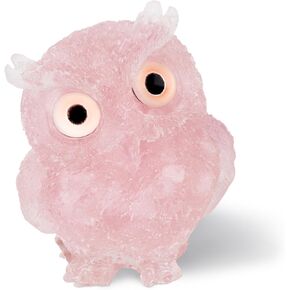 Owl Crystal Statues Home Decor,Office Desk Shelves Living Room Decoration,Owl Spiritual Energy Healing Crystal Figurine (purple)