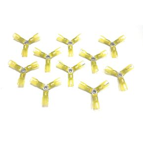 Metal Magery 12-10 Ga 3 Way Wire Connector AWG Heavy Duty Heat Shrink Butt Terminals - Pack of 10