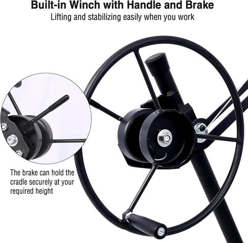 11FT لوحة رفع الحوائط الجافة رافعة لوحة الحائط الجافة، رفع الحوائط الجافة 150 رطل رافع عالي التحمل للصفائح الصخرية، أدوات البناء مع ذراع تلسكوبي قابل للتعديل و3 عجلات قابلة للقفل (أحمر عتيق) in Kuwait