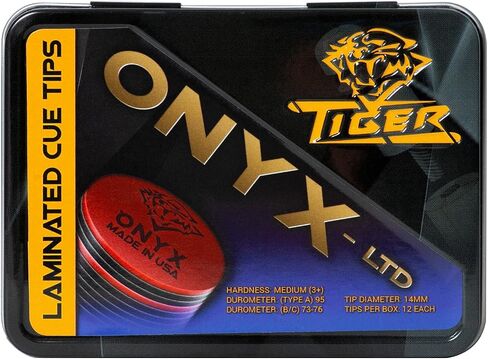 Tiger Onyx LTD Laminated Pool Billiard CUE TIP - 1 pc - 13 or 14 mm in Saudi Arabia