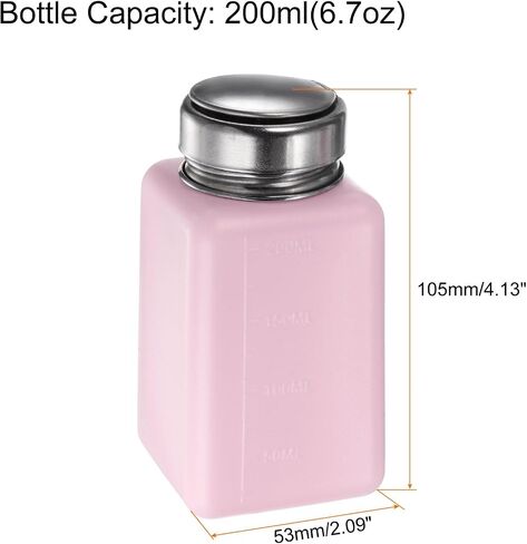 3pcs Solvent Alcohol Dispensers 250ml(8.5oz) Push Down Liquid Dispenser Pump Bottle with Sealing Stainless Steel Lid for Acetone Cleanser Polish Remover, Blue in Saudi Arabia