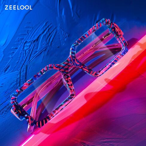 Zeelool Blue Light Glasses for Women Chic Rectangle Eyeglasses Frames Designer Eyewear Glasses Anti UV in Saudi Arabia