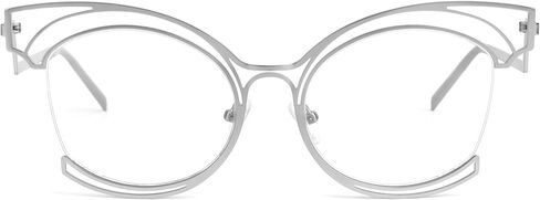 VOOGLAM Oversize Cat Eye Eyeglasses for Women with Non-prescription Clear Lens Maggie GM0340 in Kuwait