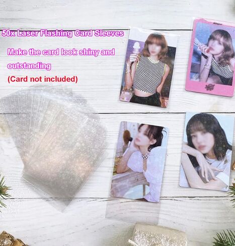 كتاب حامل بطاقات الصور Kpop صغير مقاس 3 بوصات، 50 قطعة من أكمام بطاقات الصور ثلاثية الأبعاد، ألبوم صور صغير لجمع بطاقات الصور 20 صفحة 40 جيبًا (قطيفة سوداء) in Kuwait