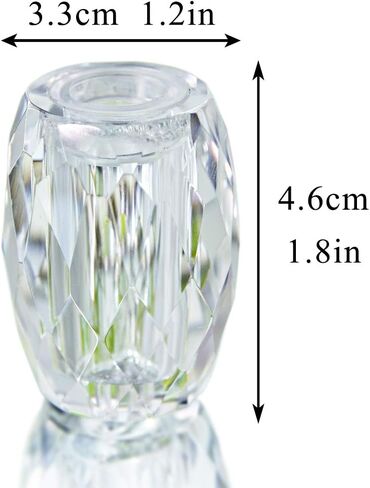 Set 2 Mini Crystal Salt & Pepper Shakers Set,Modern Art Glass Kitchenware Ornaments,Essential Dining Table Refillable Tool Creative Housewarming Gift in Kuwait