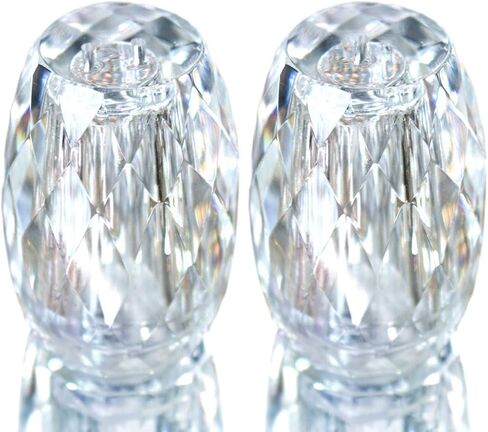 Set 2 Mini Crystal Salt & Pepper Shakers Set,Modern Art Glass Kitchenware Ornaments,Essential Dining Table Refillable Tool Creative Housewarming Gift in Kuwait