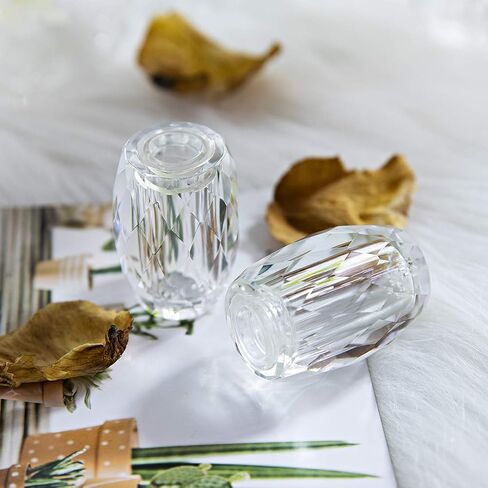 Set 2 Mini Crystal Salt & Pepper Shakers Set,Modern Art Glass Kitchenware Ornaments,Essential Dining Table Refillable Tool Creative Housewarming Gift in Kuwait