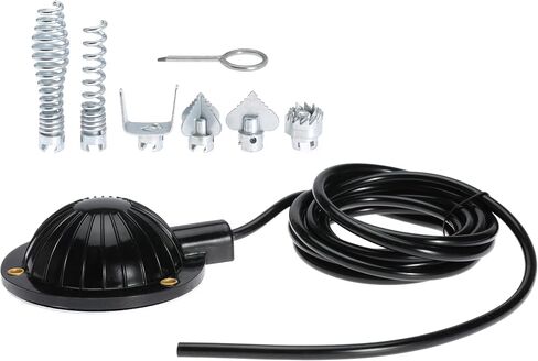 طقم تبديل دواسة القدم الهوائية لآلات تنظيف الصرف التي تعمل بالهواء المتقشف لـ Ridgid K-400 K-380 K-3800 K750 K-7500 لثعبان البحر الكهربائي للعامة لطروادة مع خرطوم طويل 8 بوصات in Kuwait